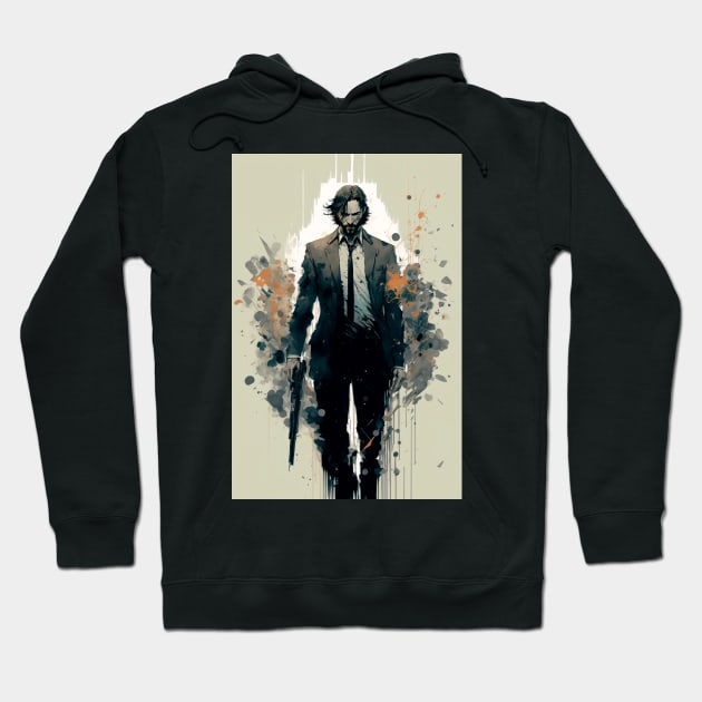 John Wick Hoodie by Buff Geeks Art